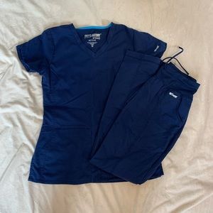 Dark blue Greys Anatomy Active Scrub Top
